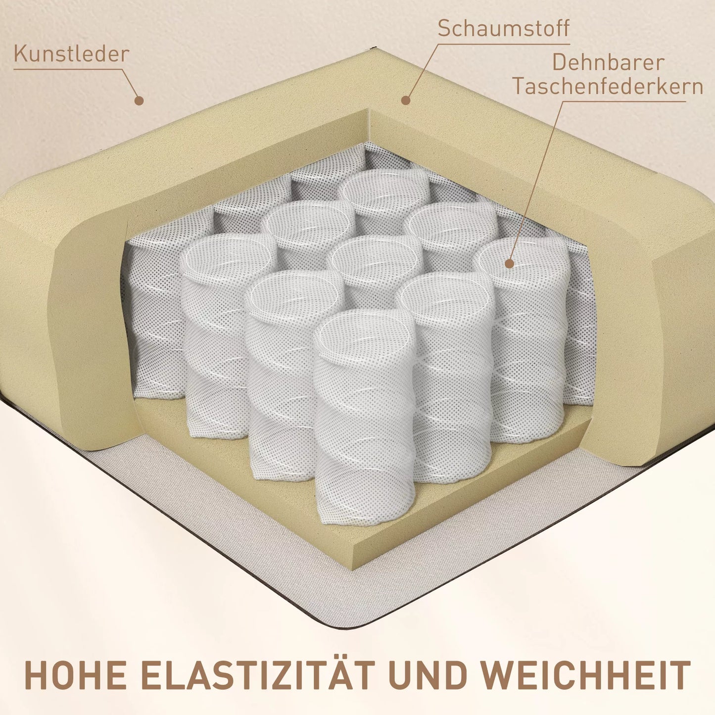 Elektrinis masažinis krėslas poilsiui, TV krėslas, su masažo funkcija, 5 masažo režimai, atsigulimo funkcija. Dirbtinė oda, mediena, metalas, putplastis. Kreminės baltos spalvos. 84 x 92 x 109 cm