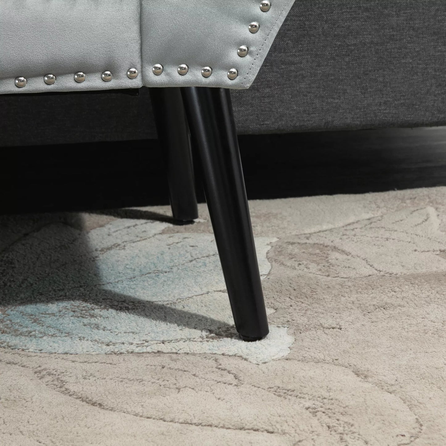 Minkštas suoliukas, fortepijono suoliukas su aksomo išvaizda, lovos suoliukas miegamajam, svetainei, koridoriui, Gumuotas medis, Šviesiai pilka 114 x 46 x 56 cm