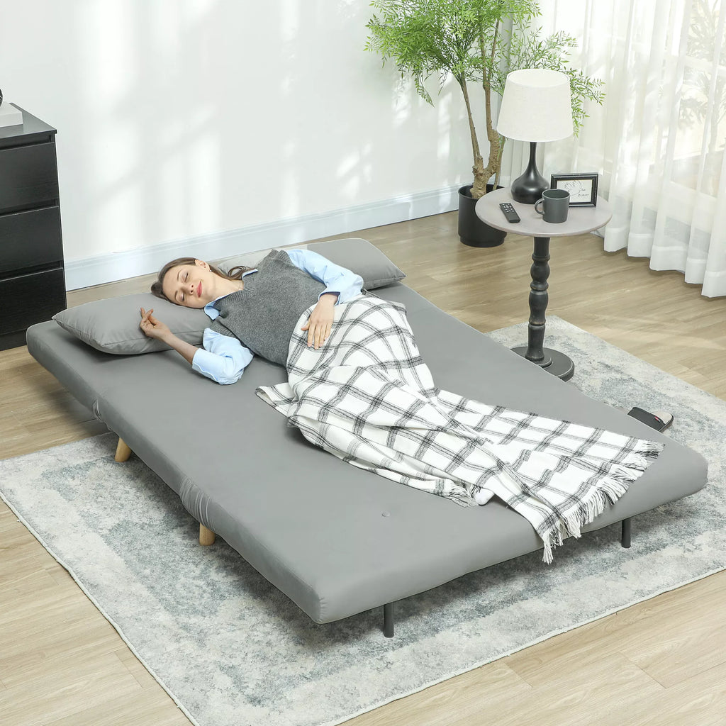 Miegamasis sofos Relaxsofa Sofa Couch, su 2 pagalvėmis, aksominis paviršius, 130 x 78 x 79 cm, šviesiai pilkos spalvos