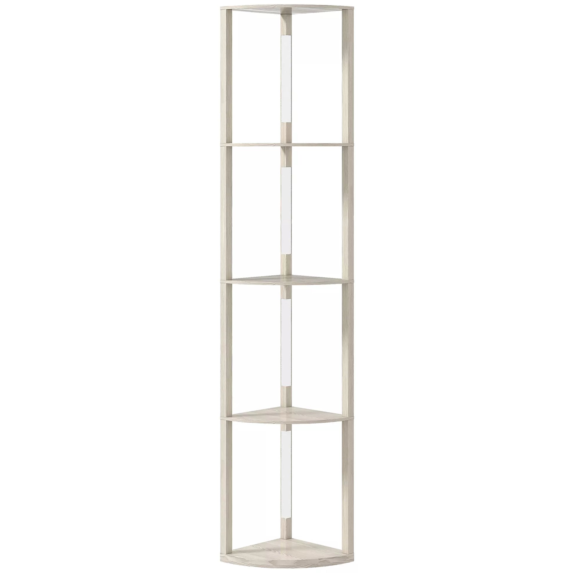 LED pastatomas šviestuvas-lentyna su reguliuojamu apšvietimu, 41x30x164 cm (ąžuolo spalva)