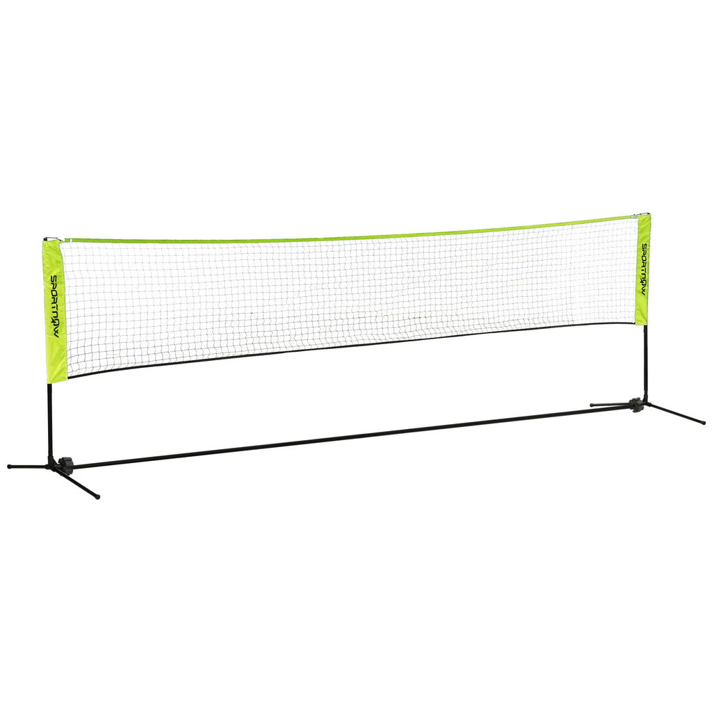 Badminton tinklas reguliuojamu aukščiu 107-155 cm, geltonas
