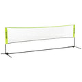 Badminton tinklas reguliuojamu aukščiu 107-155 cm, geltonas