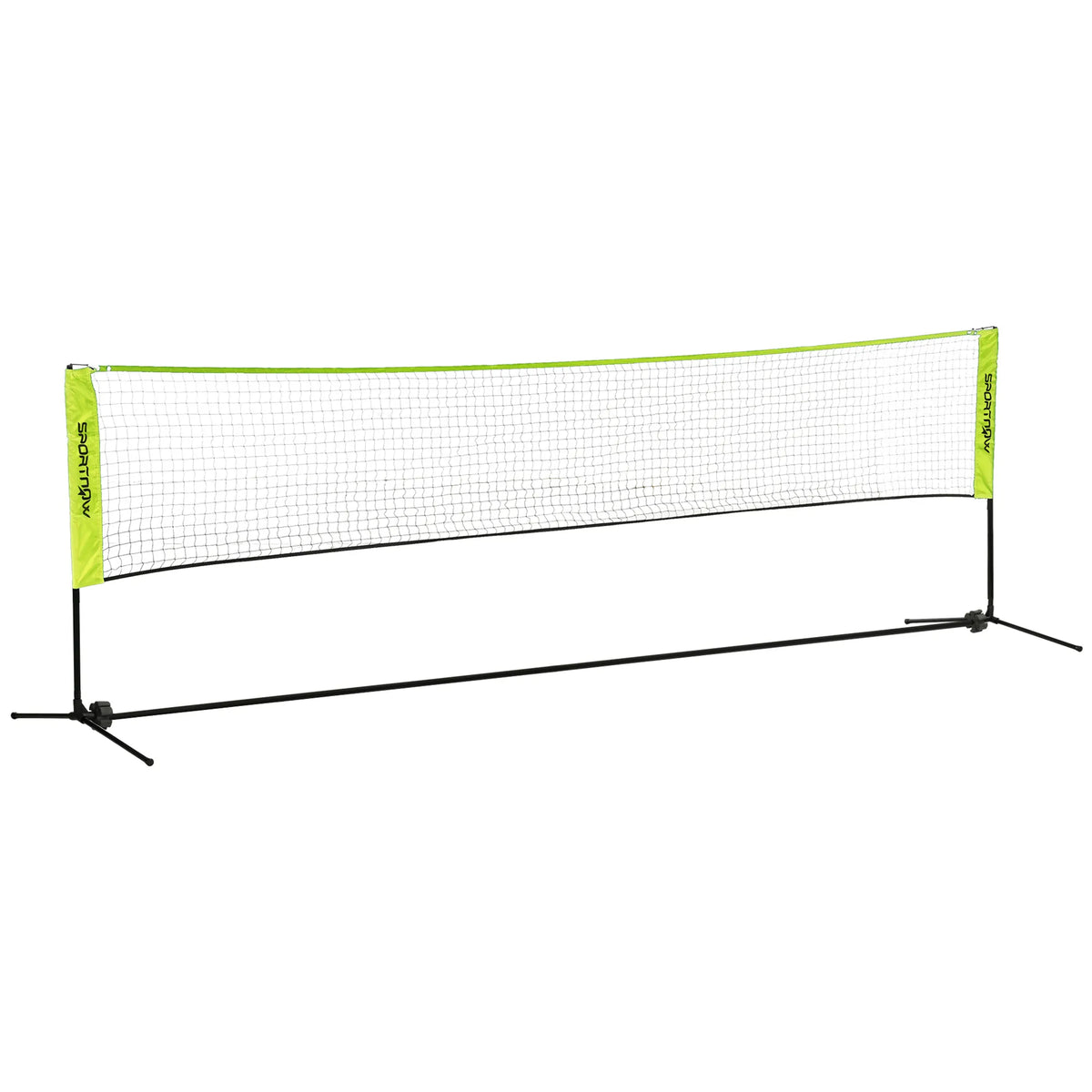 Badminton tinklas reguliuojamu aukščiu 107-155 cm, geltonas