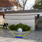 Badmintono ir tinklinio tinklo rinkinys, 400 cm, mėlynas/žalias