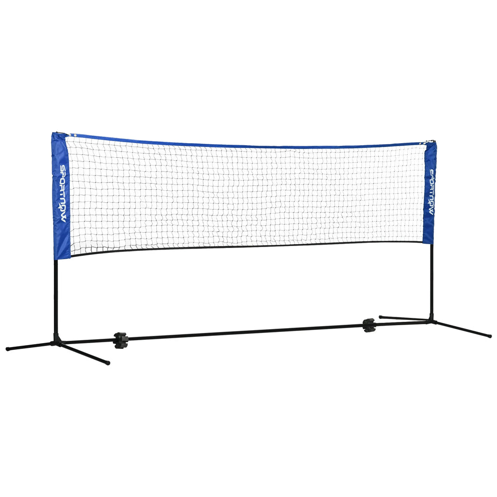 Badmintono tinklas, reguliuojamas, sulankstomas, 3,10 m, mėlynas