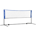 Badmintono tinklas, reguliuojamas, sulankstomas, 3,10 m, mėlynas