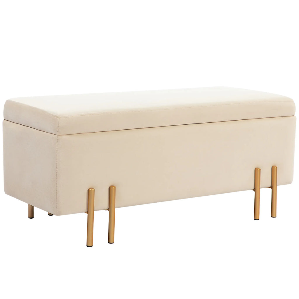 Banketė su daiktadėže, talpi, 100 cm, smėlio spalvos