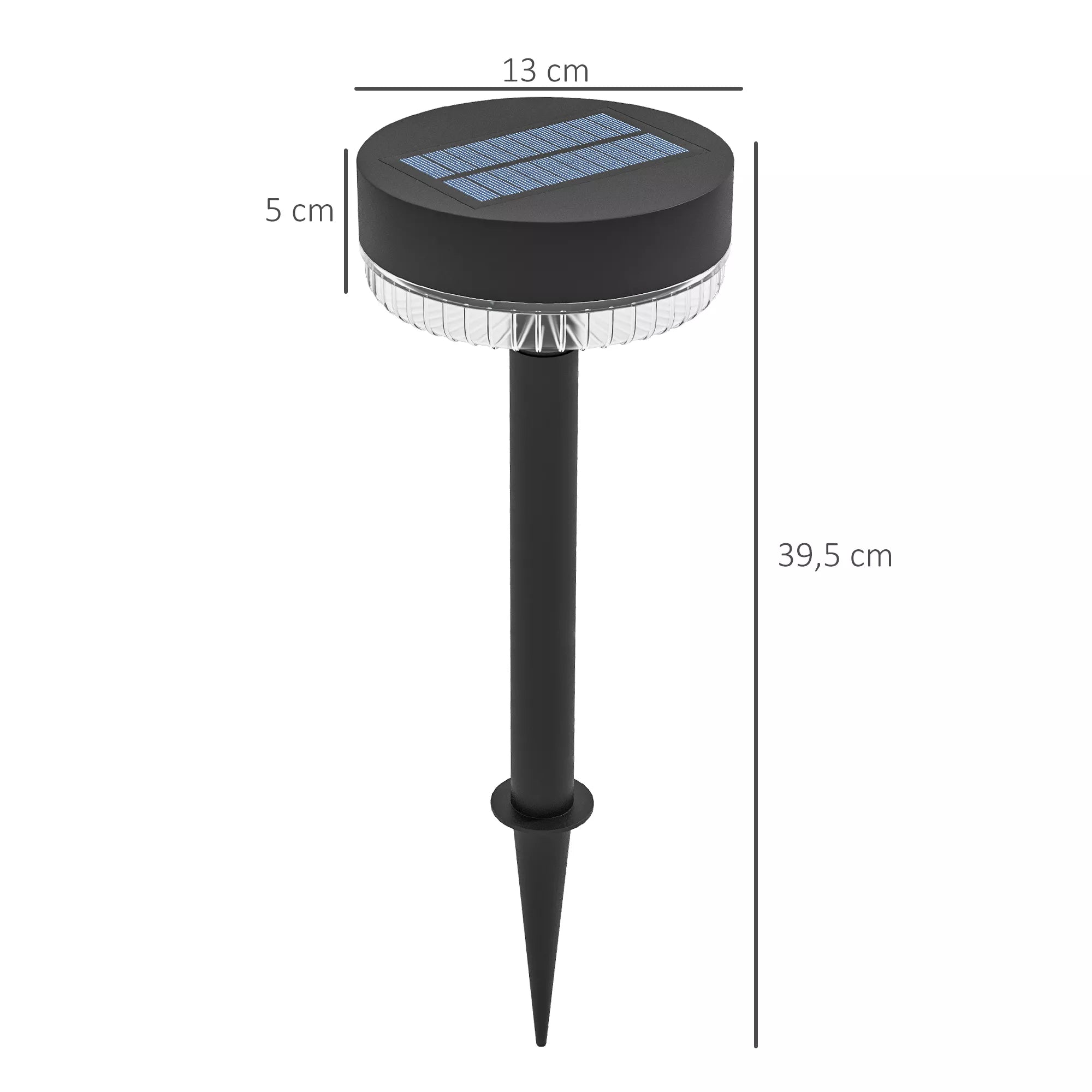 Šviestuvo matmenys: 13 cm skersmuo, 39,5 cm aukštis
