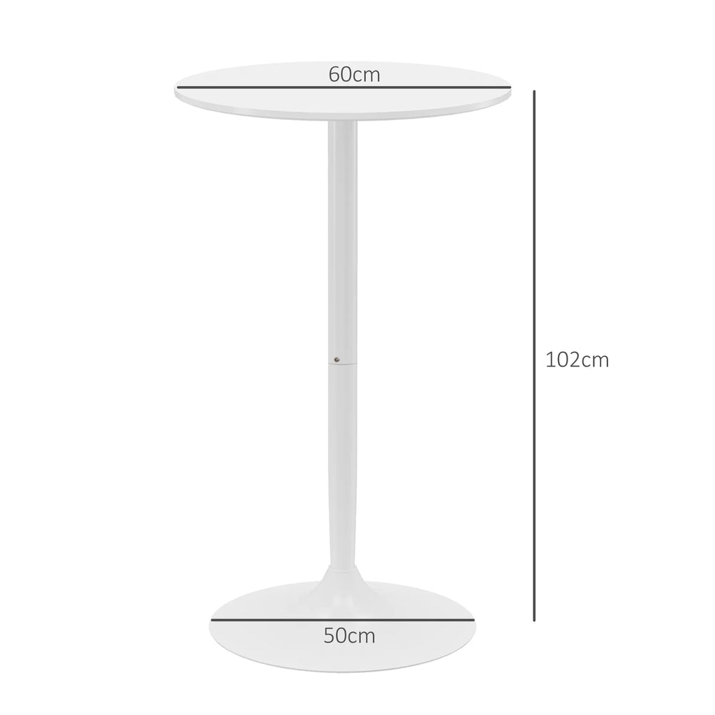 Baras Stalas, stalas 2 asmenims, 60 x 60 x 102 cm, baltas