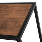 Baro stalų komplektas su 2 kėdėmis, 90 × 47 × 76 cm, natūralios ir juodos spalvos