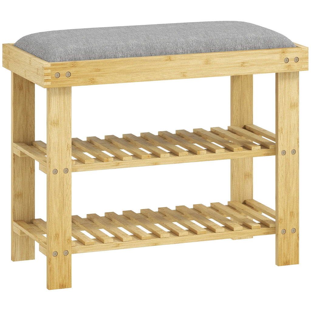 Batų spintelė su minkšta sėdyne, 60 cm, pilka