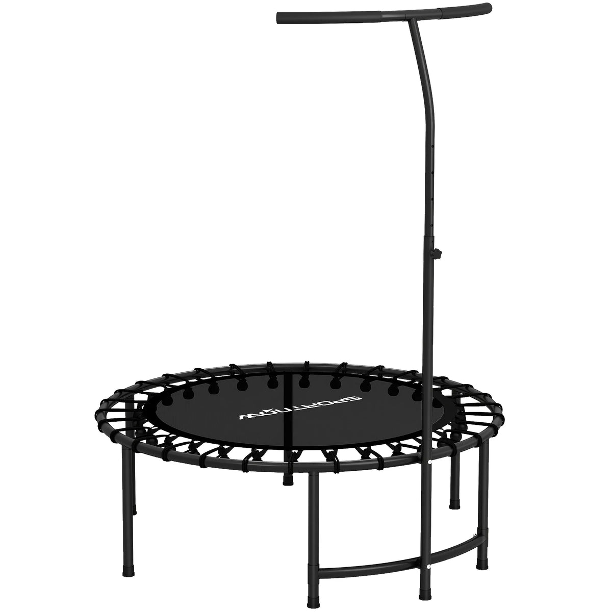 Batutas fitnesui su reguliuojama rankena, 102 cm, juodas