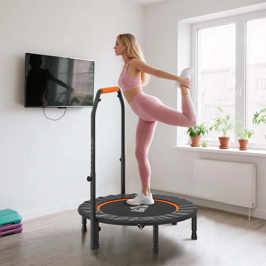 Batutas fitnesui, sulankstomas, su reguliuojama rankena, skersmuo 102 cm, iki 150 kg, juodas
