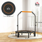Batutas fitnesui, sulankstomas, su reguliuojama rankena, skersmuo 102 cm, iki 150 kg, juodas