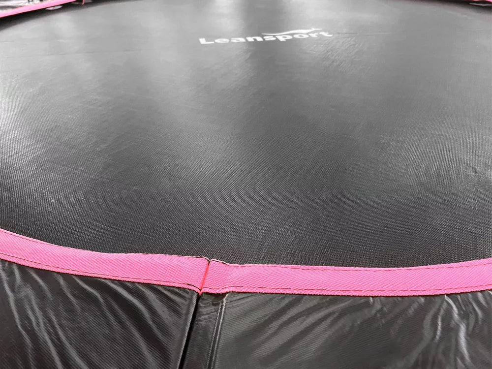 Batutas Sport Max, 366 cm, su apsauginiu tinklu, 150 kg apkrova, rožinis