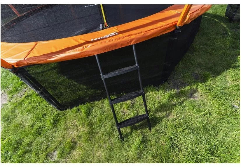 Batutas su apsauginiu tinklu, 366 cm, 150 kg, su kopėčiomis