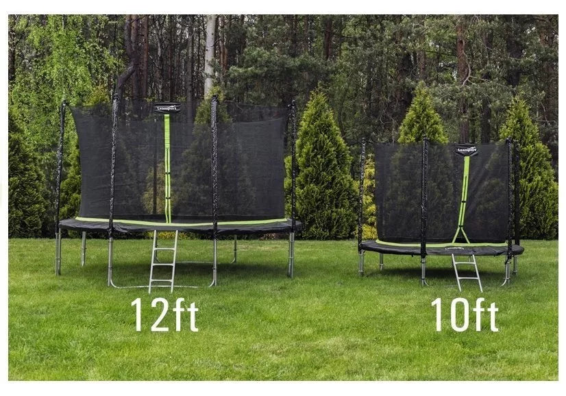 Batutas su apsauginiu tinklu ir kopėčiomis, 305 cm, 150 kg