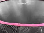 Batutas su apsauginiu tinklu, kopėčiomis ir priedų krepšiu, 487 cm, 150 kg, rožinis