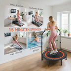 Batutas su reguliuojama rankena, 102 cm, juodas su raudonu