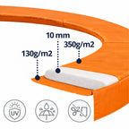 Batuto apsauginis apvadas, 427 cm, oranžinis