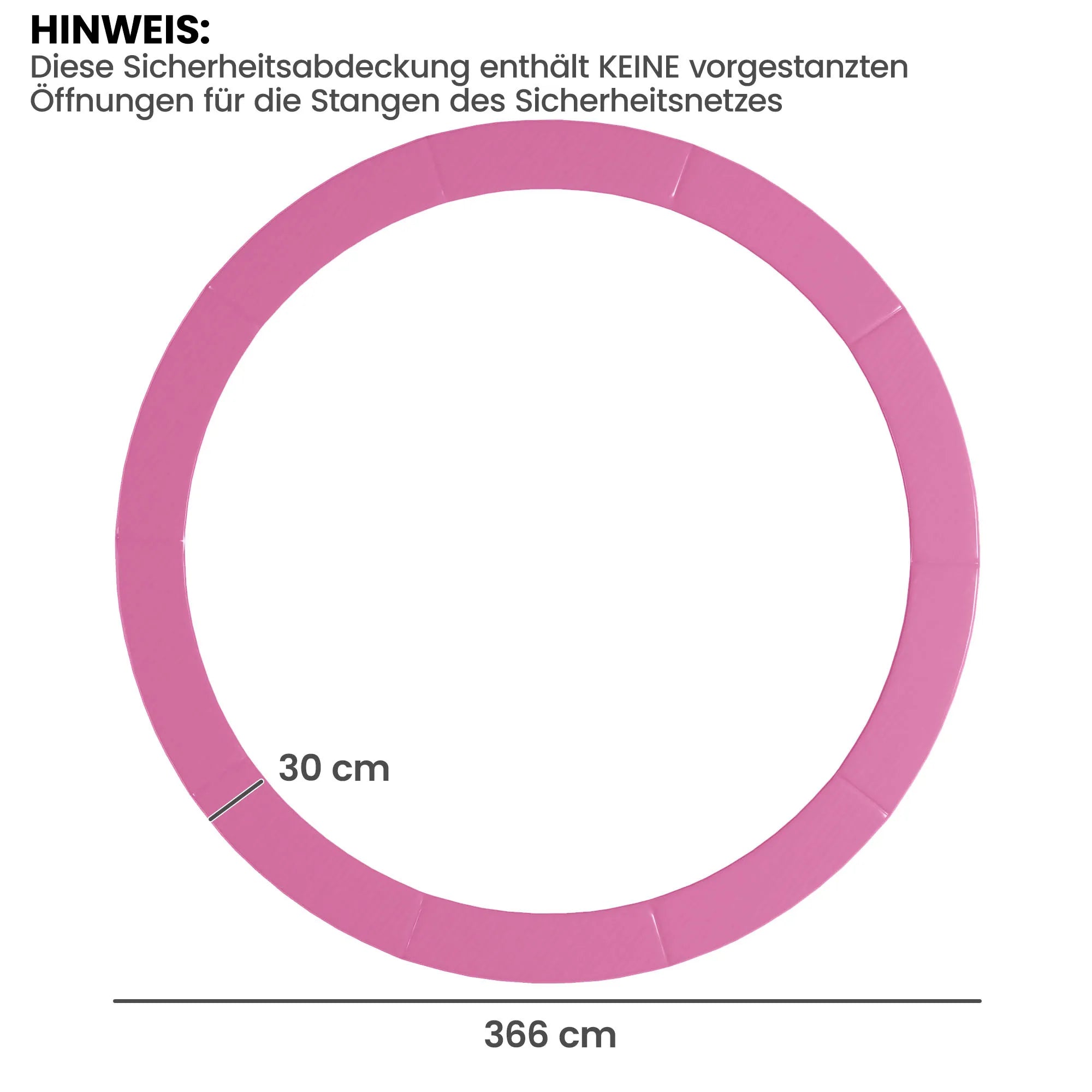 Batuto apsauginis kraštas 366 cm, rožinis