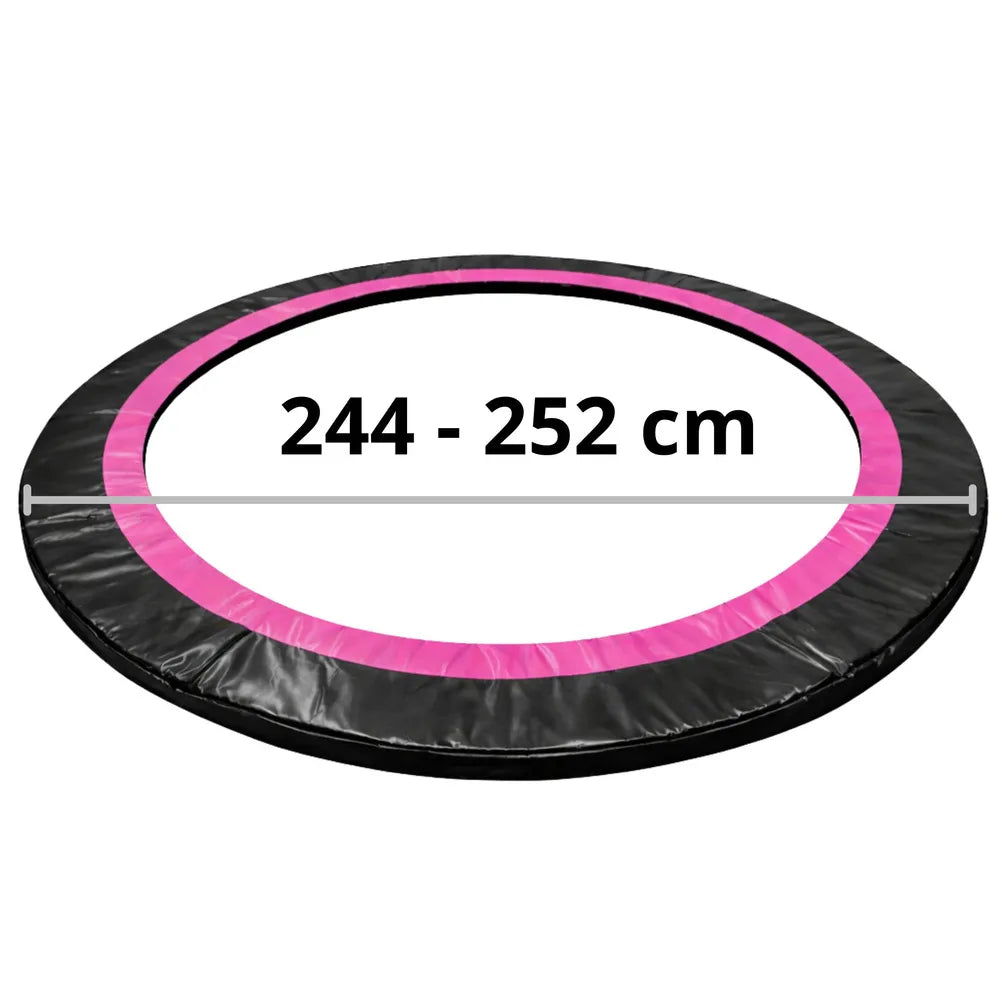 Batuto apsauginis kraštas Leansport, 244–252 cm, su paminkštinimu, juodas ir rožinis