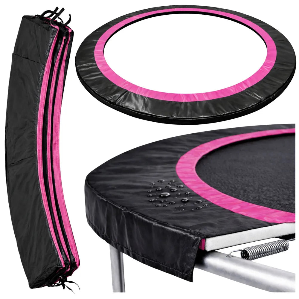 Batuto apsauginis kraštas Leansport, 244–252 cm, su paminkštinimu, juodas ir rožinis