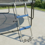 Batuto kopėčių matmenų schema: 97 cm aukštis, 32 cm plotis