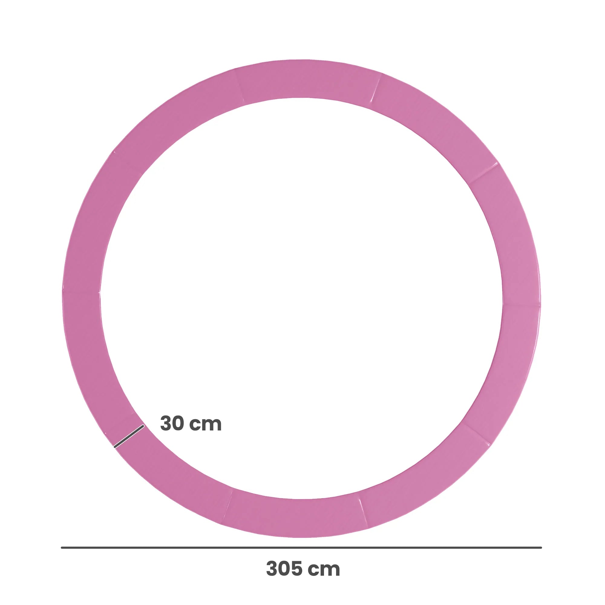 Batuto kraštų apsauga, vandeniui atspari, Ø305 cm, rožinė