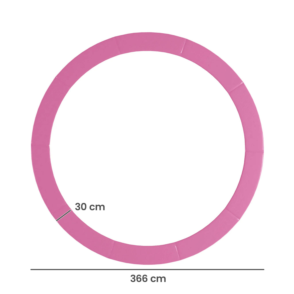 Batuto kraštų apsauga, vandeniui atspari, Ø366 cm, rožinė
