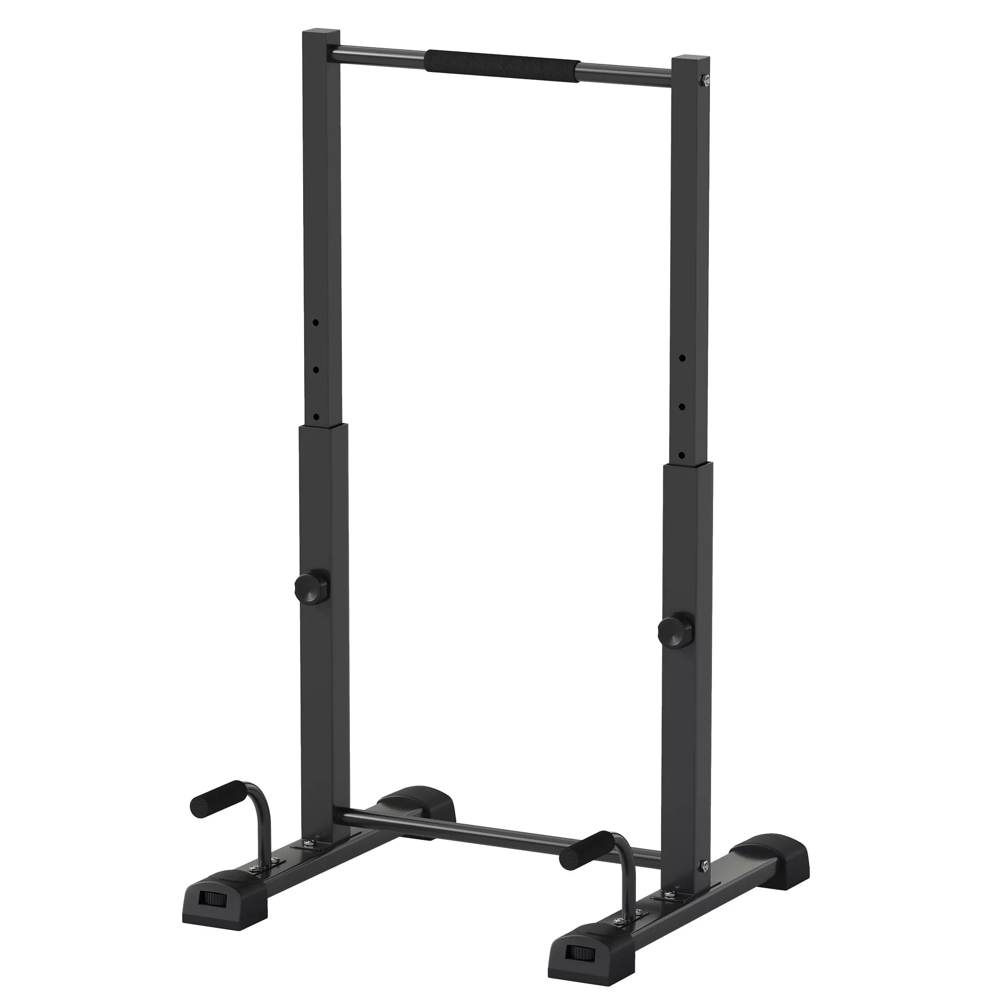 Dip stotis, atsispaudimų stovas, aukštis reguliuojamas nuo 93 iki 117 cm, 540 kg apkrova, viso kūno treniruotė, juoda spalva