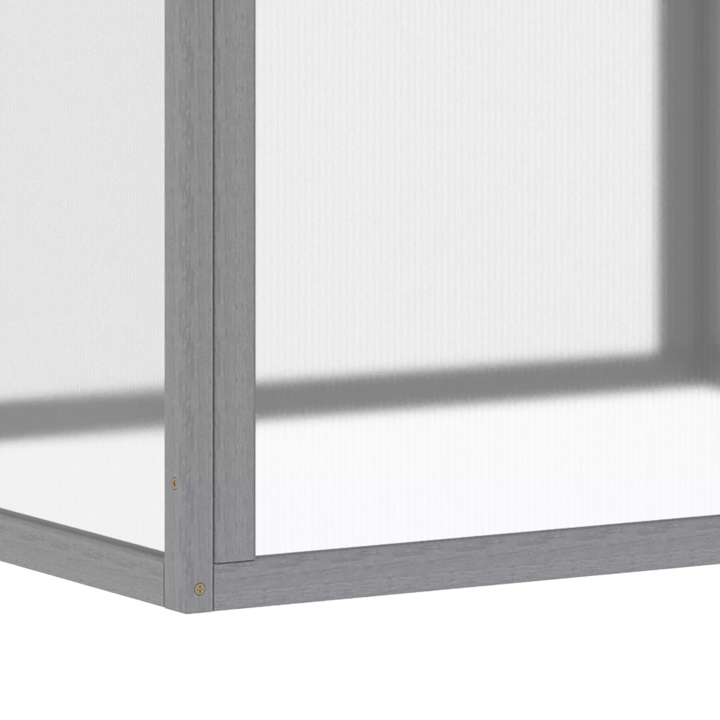 Šiltnamis / daigykla su dangčiu iš medžio ir polikarbonato, atsparus oro sąlygoms, šviesiai pilkas, 90 x 80 x 58 cm