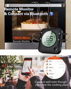 Belaidis mėsos termometras BFOUR Bluetooth, su 6 zondais, LCD ekranu