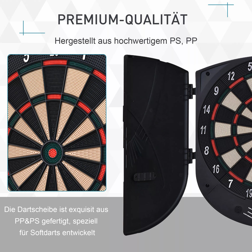 Elektroninis dartų taikinys Dartboard su balso pranešimais Anglų kalba LED indikatoriai 6 dartai 26 žaidimai 185 variantai Dartų automatas su durelėmis Dartų taikinys rinkinys iki 8 žaidėjų