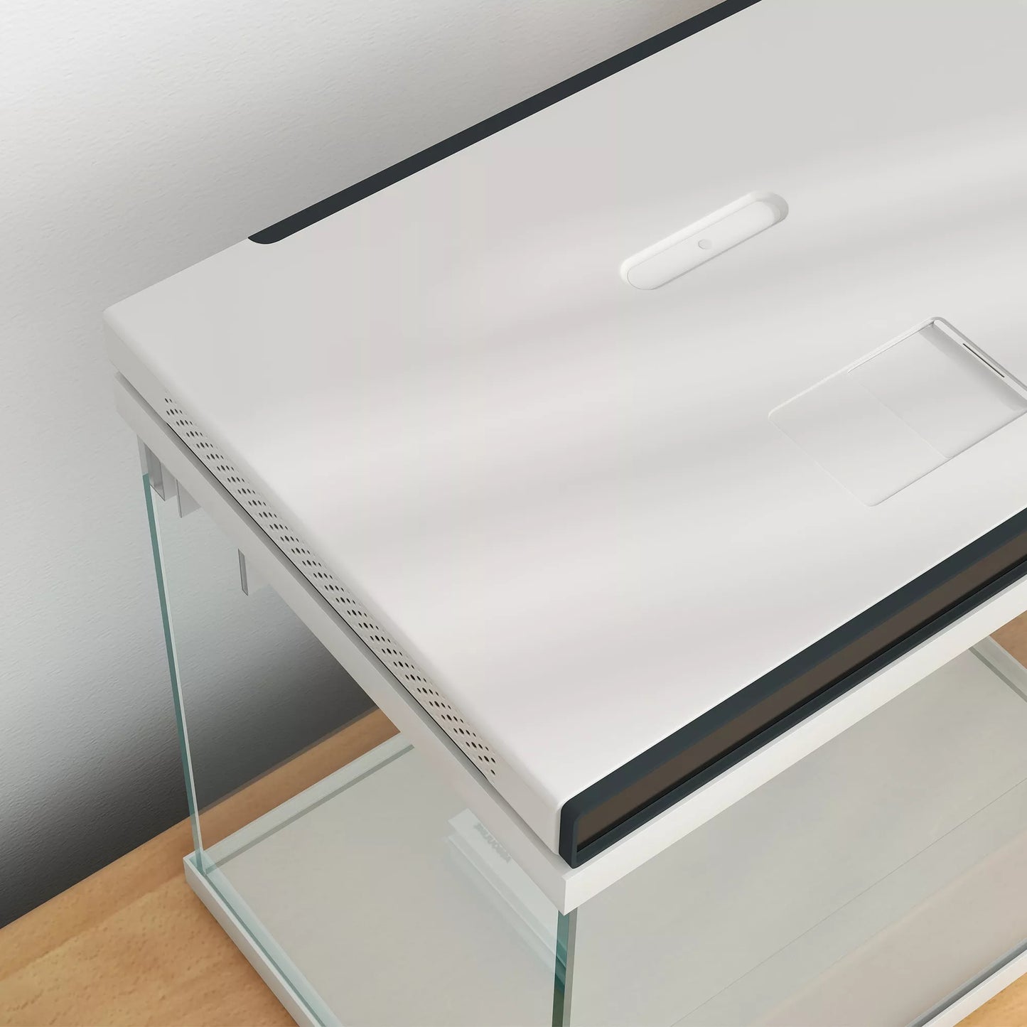 26 litrų akvariumas su filtru, LED apšvietimu, vandens siurbliu, įvairioms žuvų rūšims, apytiksliai 38 x 26 x 38 cm