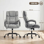 Biro kėdė ergonomiška iki 220 kg, šviesiai pilka