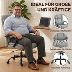 Biro kėdė ergonomiška iki 220 kg, šviesiai pilka