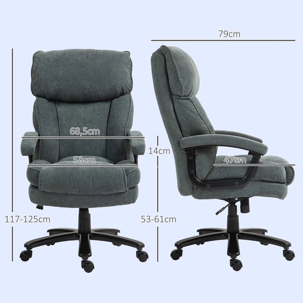 Biuro kėdė ergonomiška, iki 200 kg, pilka
