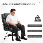 Biuro kėdė ergonomiška, iki 220 kg, tamsiai pilka