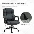Biuro kėdė ergonomiška, iki 220 kg, tamsiai pilka