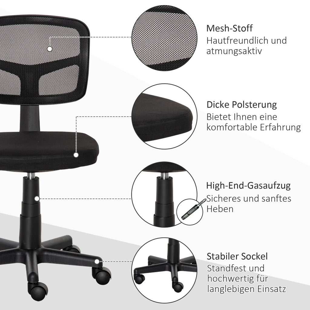 Biuro kėdė ergonomiška reguliuojama iki 120 kg, juoda