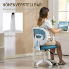 Biuro kėdė ergonomiška reguliuojamo aukščio, mėlyna
