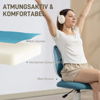 Biuro kėdė ergonomiška reguliuojamo aukščio, mėlyna