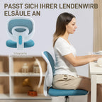 Biuro kėdė ergonomiška reguliuojamo aukščio, mėlyna