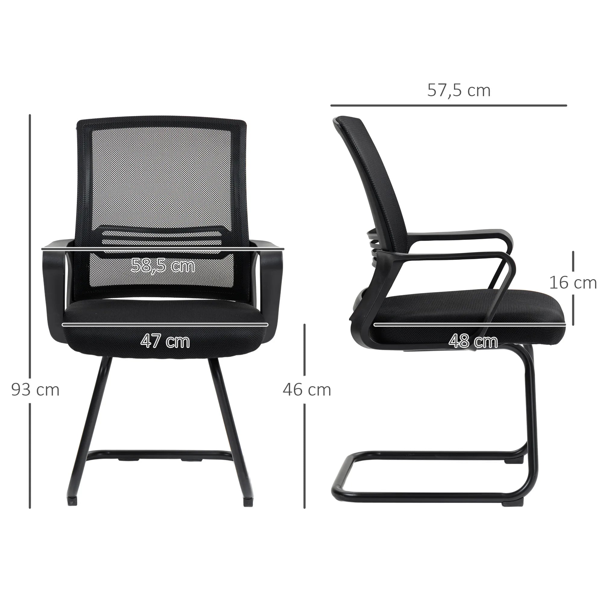 Biuro kėdė ergonomiška su atlošu, iki 120 kg, juoda