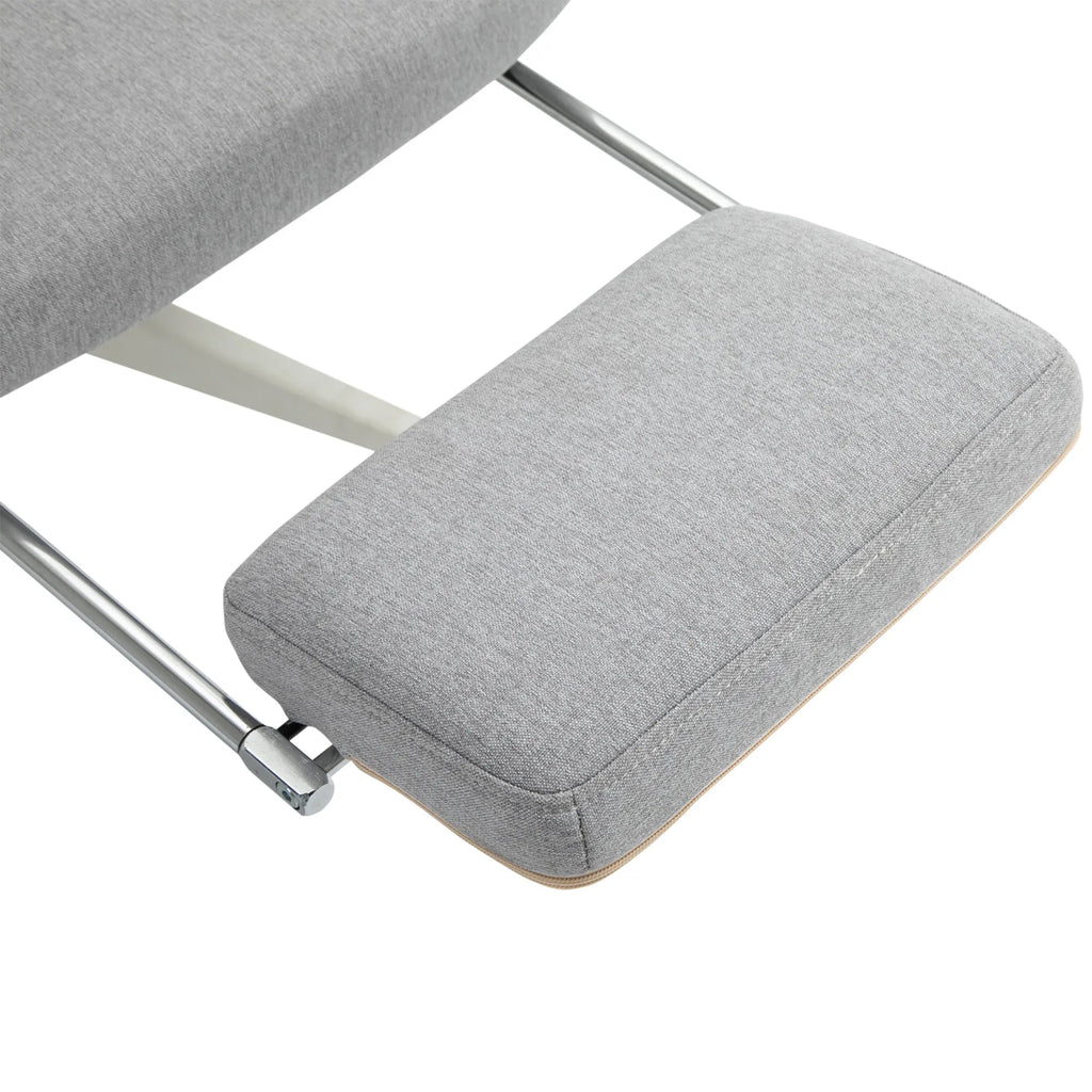 Biuro kėdė ergonomiška su atrama kojoms ir pagalvėmis, pilka