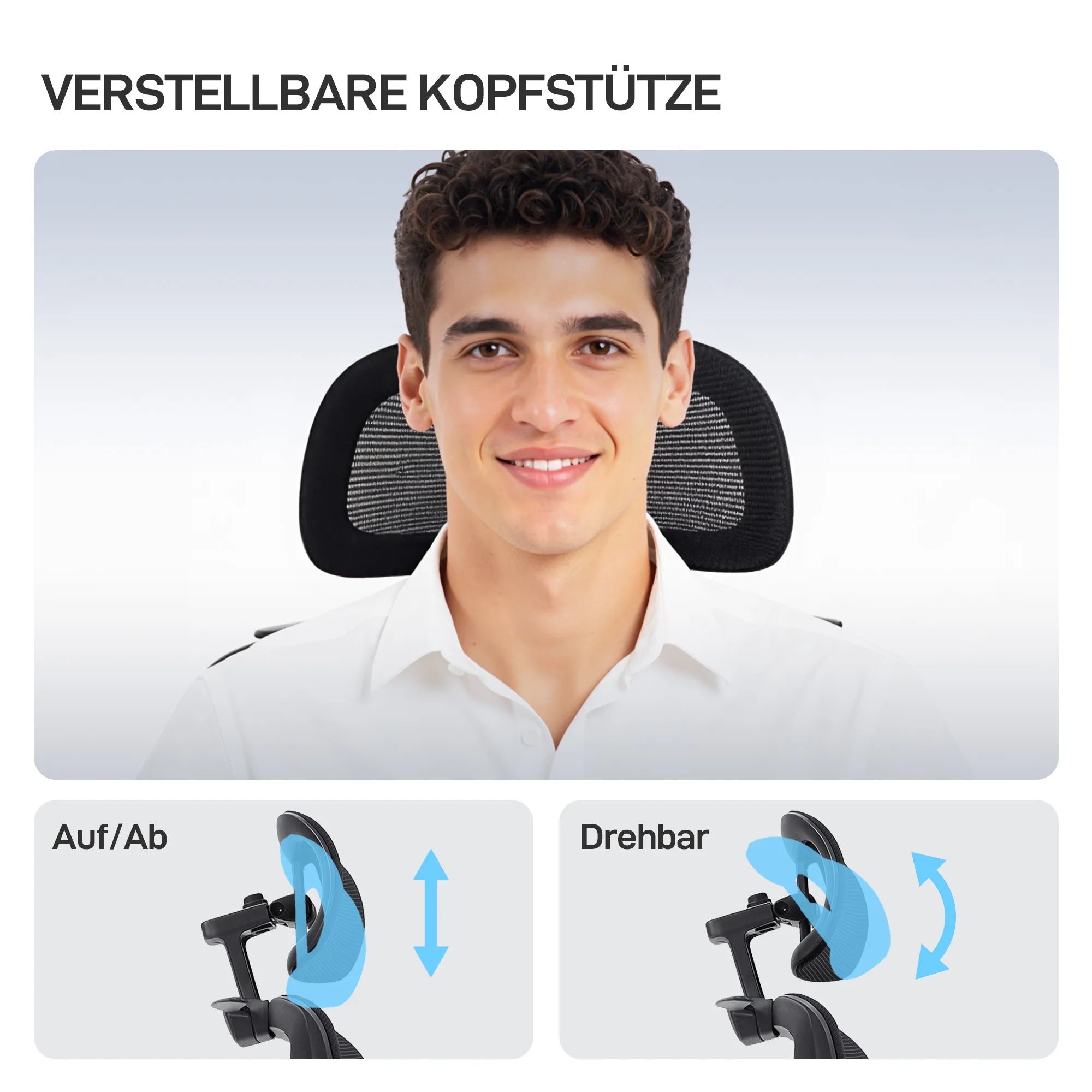 Biuro kėdė ergonomiška su kojų atrama ir juosmens atrama, iki 120 kg, juoda