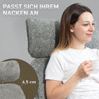 Biuro kėdė su reguliojama galvos atrama, ergonomiška, tamsiai pilka