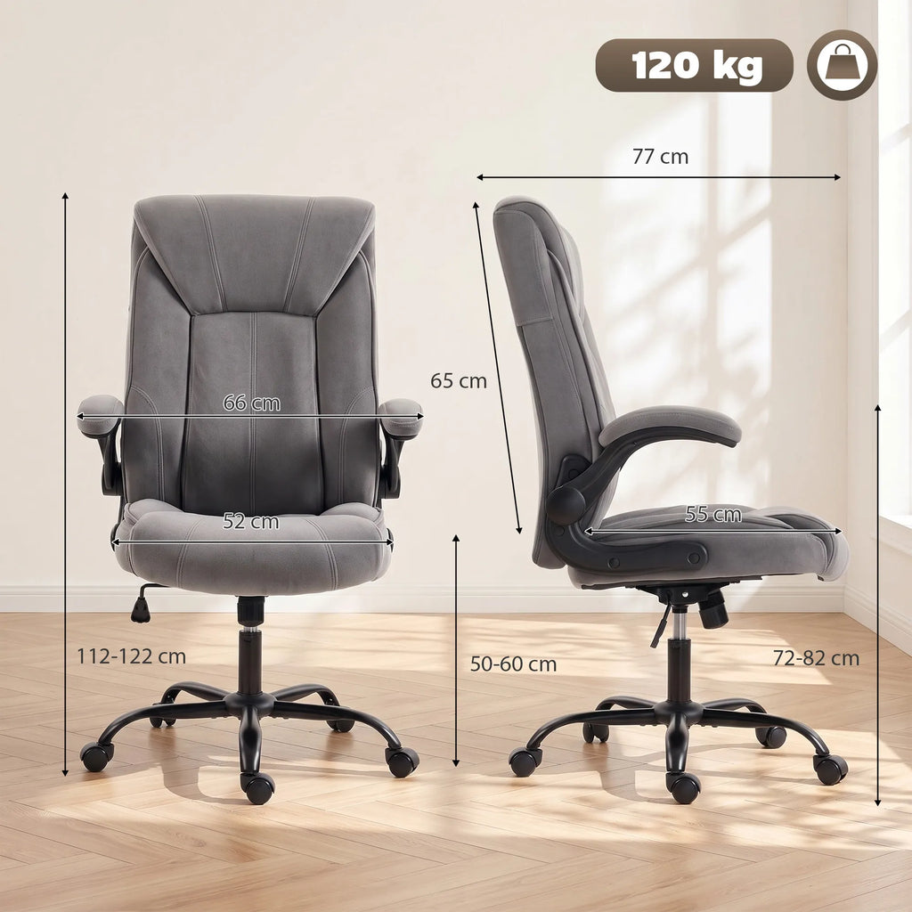 Biuro kėdė, sukama 360°, su supimo funkcija, pilka