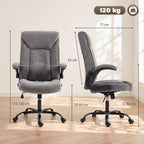 Biuro kėdė, sukama 360°, su supimo funkcija, pilka